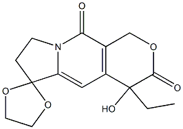 4-Hydroxy-4-ethyl-7,8-dihydrospiro[1H-pyrano[3,4-f]indolizine-6(3H),2'-[1,3]dioxolane]-3,10(4H)-dione Struktur