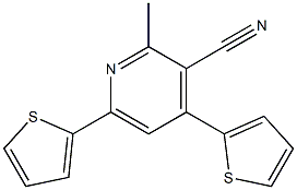 4,6-Bis(2-thienyl)-3-cyano-2-methylpyridine Struktur