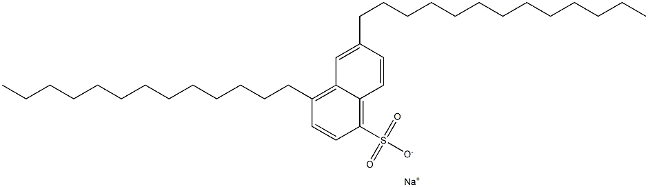 4,6-Ditridecyl-1-naphthalenesulfonic acid sodium salt Struktur