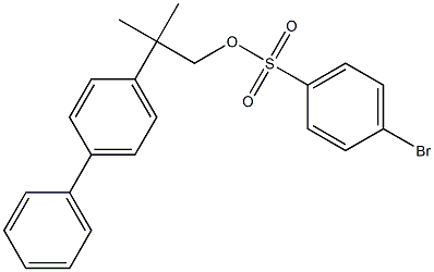 4-Bromobenzenesulfonic acid 2-methyl-2-(4-phenylphenyl)propyl ester Struktur