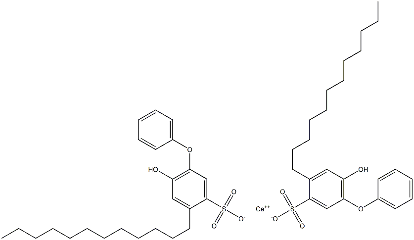 Bis(6-hydroxy-4-dodecyl[oxybisbenzene]-3-sulfonic acid)calcium salt Struktur