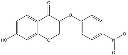 3-(4-Nitrophenoxy)-7-hydroxy-2H-1-benzopyran-4(3H)-one Struktur