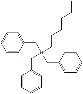 Hexyltribenzylaminium Struktur