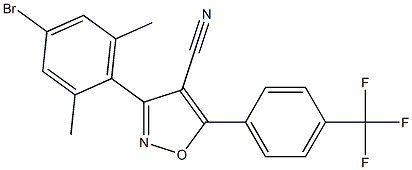 5-(4-Trifluoromethylphenyl)-3-(4-bromo-2,6-dimethylphenyl)-isoxazole-4-carbonitrile Struktur