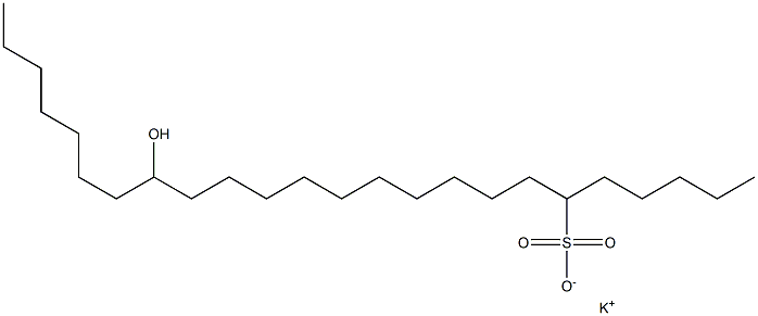 17-Hydroxytetracosane-6-sulfonic acid potassium salt Struktur