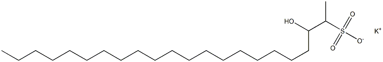 3-Hydroxydocosane-2-sulfonic acid potassium salt Struktur