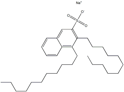 3,4-Diundecyl-2-naphthalenesulfonic acid sodium salt Struktur