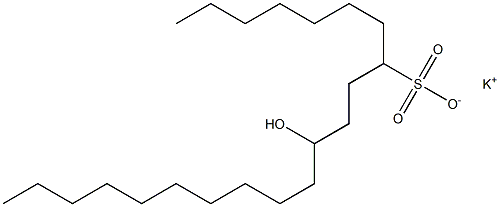 11-Hydroxyhenicosane-8-sulfonic acid potassium salt Struktur