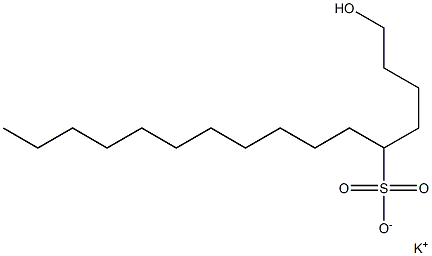 1-Hydroxyhexadecane-5-sulfonic acid potassium salt Struktur