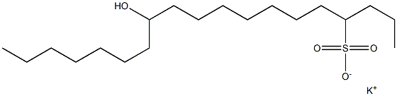 12-Hydroxynonadecane-4-sulfonic acid potassium salt Struktur