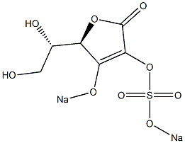 2-O-(Sodiosulfo)-3-O-sodio-L-ascorbic acid Struktur