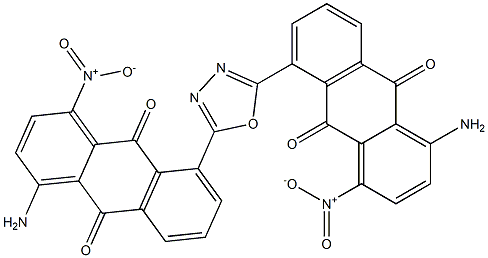 2,5-Bis(1-amino-4-nitro-5-anthraquinonyl)-1,3,4-oxadiazole Struktur