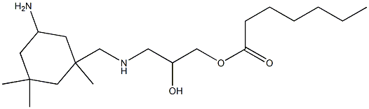 3-[[N-(3-Heptanoyloxy-2-hydroxypropyl)amino]methyl]-3,5,5-trimethylcyclohexylamine Struktur