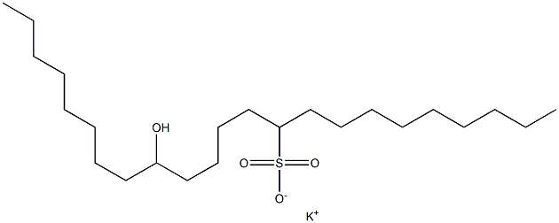 15-Hydroxytricosane-10-sulfonic acid potassium salt Struktur