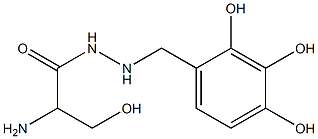 2-Amino-3-hydroxy-N'-(2,3,4-trihydroxybenzyl)propionic acid hydrazide Struktur