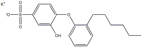 2-Hydroxy-2'-hexyl[oxybisbenzene]-4-sulfonic acid potassium salt Struktur