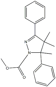 4,5-Dihydro-4,4,5-trimethyl-3,5-diphenyl-1H-pyrazole-1-carboxylic acid methyl ester Struktur