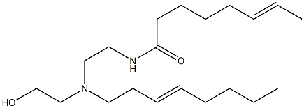 N-[2-[N-(2-Hydroxyethyl)-N-(3-octenyl)amino]ethyl]-6-octenamide Struktur