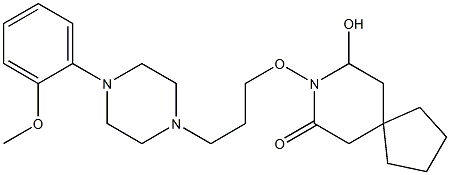 8-[3-[4-(2-Methoxyphenyl)-1-piperazinyl]propyloxy]-9-hydroxy-8-azaspiro[4.5]decan-7-one Struktur