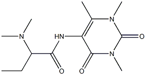 2-(Dimethylamino)-N-(2,4-dioxo-1,3,6-trimethyl-1,2,3,4-tetrahydropyrimidin-5-yl)butyramide Struktur