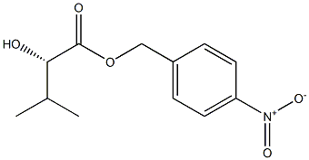 [S,(-)]-2-Hydroxy-3-methylbutyric acid p-nitrobenzyl ester Struktur