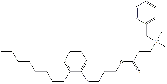 N,N-Dimethyl-N-benzyl-N-[2-[[3-(2-octylphenyloxy)propyl]oxycarbonyl]ethyl]aminium Struktur