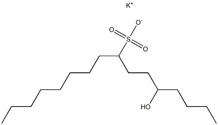 5-Hydroxyhexadecane-8-sulfonic acid potassium salt Struktur