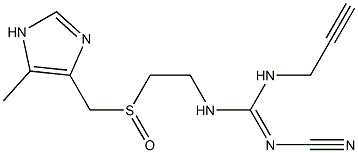 2-Cyano-1-[2-[[(5-methyl-1H-imidazol-4-yl)methyl]sulfinyl]ethyl]-3-(2-propynyl)guanidine Struktur