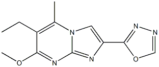 2-(1,3,4-Oxadiazol-2-yl)-6-ethyl-7-methoxy-5-methylimidazo[1,2-a]pyrimidine Struktur