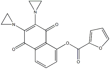 2,3-Bis(1-aziridinyl)-5-(2-furanylcarbonyloxy)-1,4-naphthoquinone Struktur