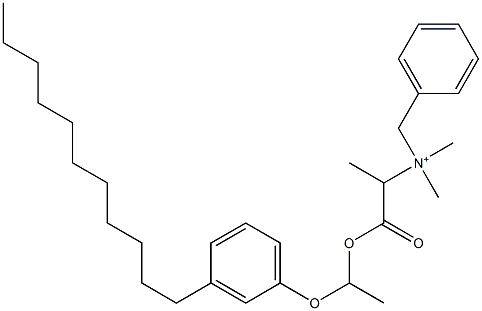 N,N-Dimethyl-N-benzyl-N-[1-[[1-(3-undecylphenyloxy)ethyl]oxycarbonyl]ethyl]aminium Struktur