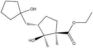 (1R,2S,3S)-2-Hydroxy-3-[(1-hydroxycyclopentyl)methyl]-1,2-dimethylcyclopentane-1-carboxylic acid ethyl ester Struktur