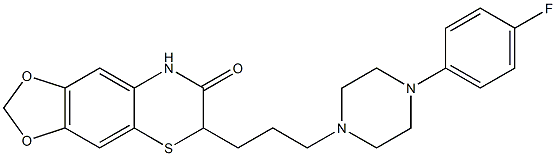 2-[3-[4-(4-Fluorophenyl)piperazin-1-yl]propyl]-6,7-methylenedioxy-2H-1,4-benzothiazin-3(4H)-one Struktur