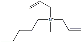 Di(2-propenyl)(methyl)(pentyl)aminium Struktur