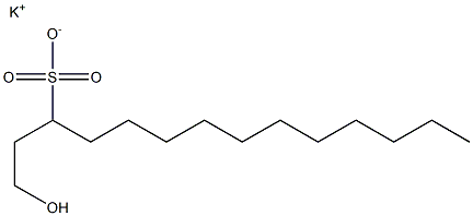 1-Hydroxytetradecane-3-sulfonic acid potassium salt Struktur