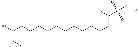 15-Hydroxyheptadecane-3-sulfonic acid potassium salt Struktur