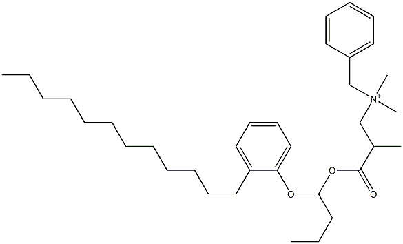 N,N-Dimethyl-N-benzyl-N-[2-[[1-(2-dodecylphenyloxy)butyl]oxycarbonyl]propyl]aminium Struktur