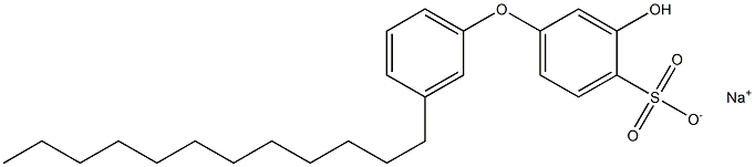 3-Hydroxy-3'-dodecyl[oxybisbenzene]-4-sulfonic acid sodium salt Struktur