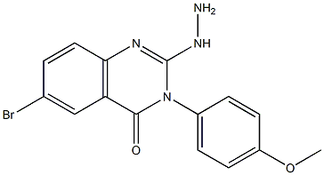 2-Hydrazino-3-(4-methoxyphenyl)-6-bromoquinazolin-4(3H)-one Struktur