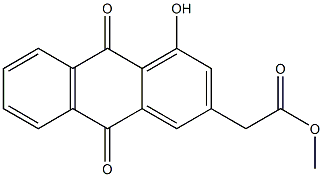 1-Hydroxy-3-[(methoxycarbonyl)methyl]-9,10-anthraquinone Struktur