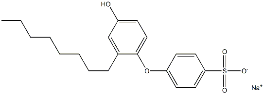 4'-Hydroxy-2'-octyl[oxybisbenzene]-4-sulfonic acid sodium salt Struktur