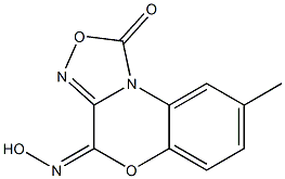 4-(Hydroxyimino)-8-methyl-4H-[1,2,4]oxadiazolo[3,4-c][1,4]benzoxazin-1-one Struktur