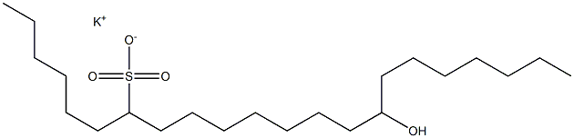 15-Hydroxydocosane-7-sulfonic acid potassium salt Struktur