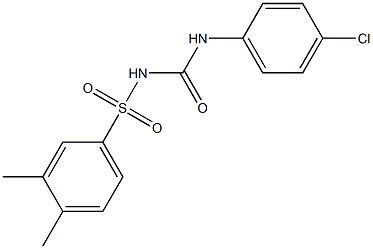 1-(3,4-Dimethylphenylsulfonyl)-3-(4-chlorophenyl)urea Struktur