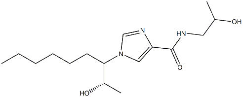 N-[(S)-2-Hydroxypropyl]-1-[1-(1-hydroxyethyl)heptyl]-1H-imidazole-4-carboxamide Struktur