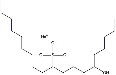 6-Hydroxynonadecane-10-sulfonic acid sodium salt Struktur