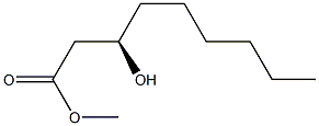 [R,(-)]-3-Hydroxynonanoic acid methyl ester Struktur