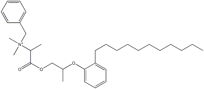 N,N-Dimethyl-N-benzyl-N-[1-[[2-(2-undecylphenyloxy)propyl]oxycarbonyl]ethyl]aminium Struktur