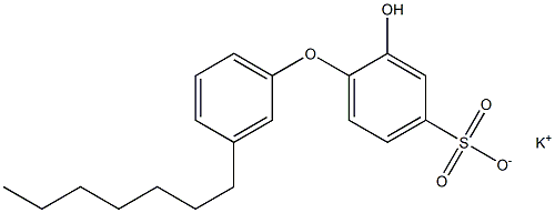 2-Hydroxy-3'-heptyl[oxybisbenzene]-4-sulfonic acid potassium salt Struktur