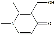 N-Methyl-3-(hydroxymethyl)-2-methyl-4(1H)-pyridone Struktur